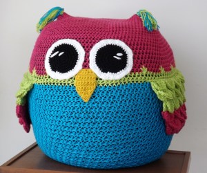 Owl Sit With You Bean Bag Chair by Deborah Bagley